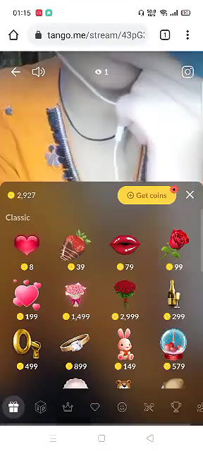Paki girl showing boobs and pussy on tango premium