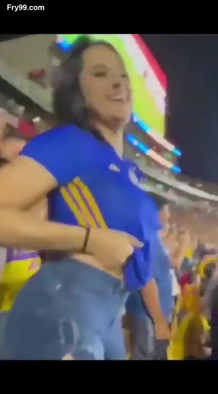 boobs showing in stadium