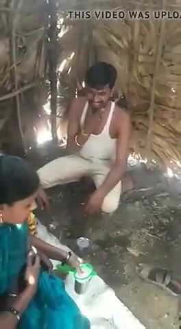Desi Aunty Nipple Squeeze by Two Guys at Roadside Hut
