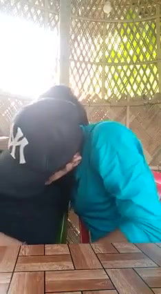 Desi lover outdoor boob kiss