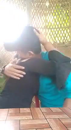 Desi lover outdoor boob kiss