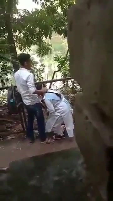 Desi Lovers At Park Outdoor Giving HJ and BJ