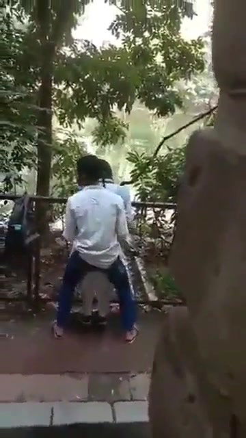 Desi Lovers At Park Outdoor Giving HJ and BJ