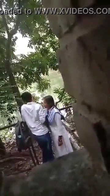 Desi Lovers At Park Outdoor Giving HJ and BJ