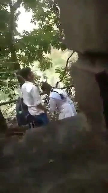 Desi Lovers At Park Outdoor Giving HJ and BJ