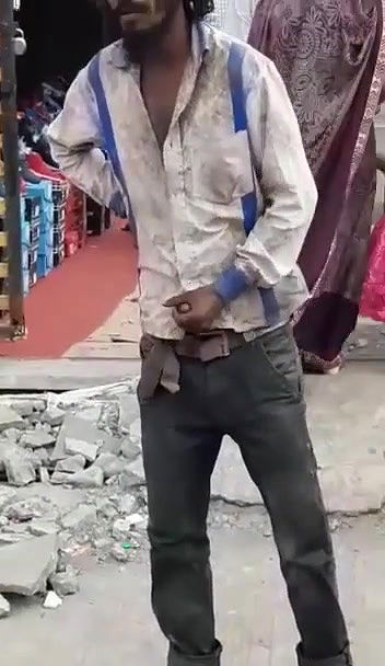 Indian Mad Man Handing Open Road