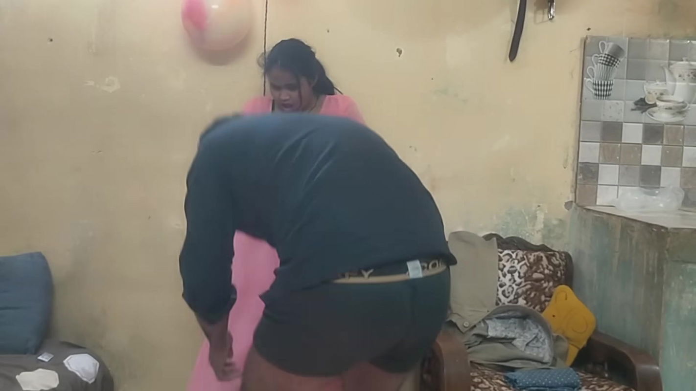 Sexy Indian Chubby Bhabhi in See-through Pink Gown – Massive Ass & Curvy Body Reveal