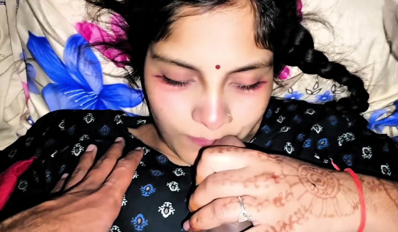 Cute indian latina giving blow job while slleeping