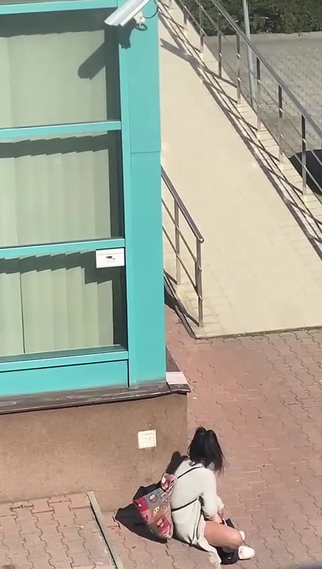 Naughty Young Babe Getting Horny in University & Stated Rubbing her Pussy