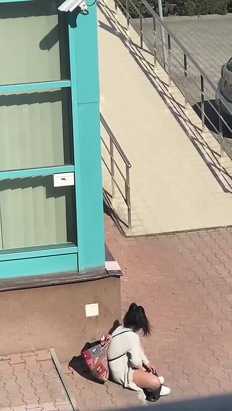 Naughty Young Babe Getting Horny in University & Stated Rubbing her Pussy