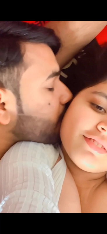 Cute young girl Smooching BF and showing her Big Boobs