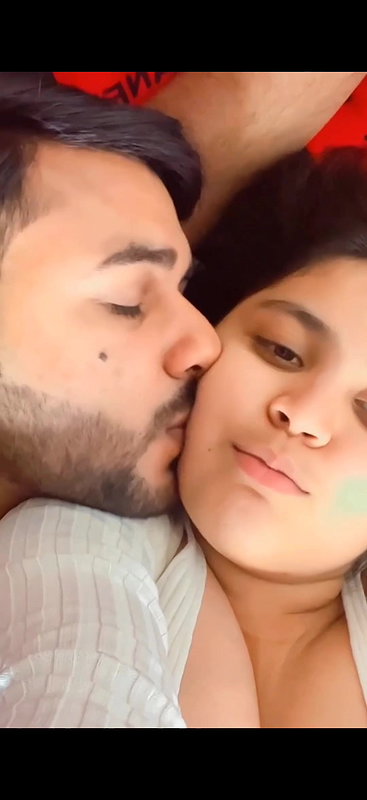 Cute young girl Smooching BF and showing her Big Boobs