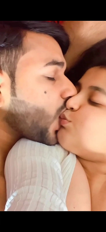 Cute young girl Smooching BF and showing her Big Boobs