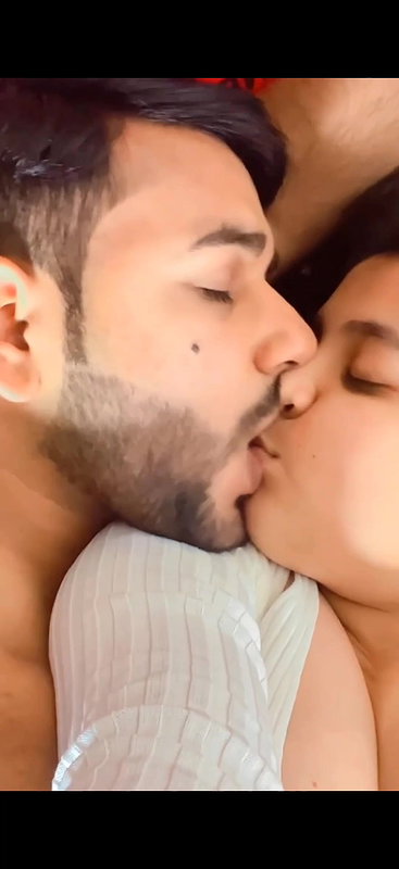 Cute young girl Smooching BF and showing her Big Boobs