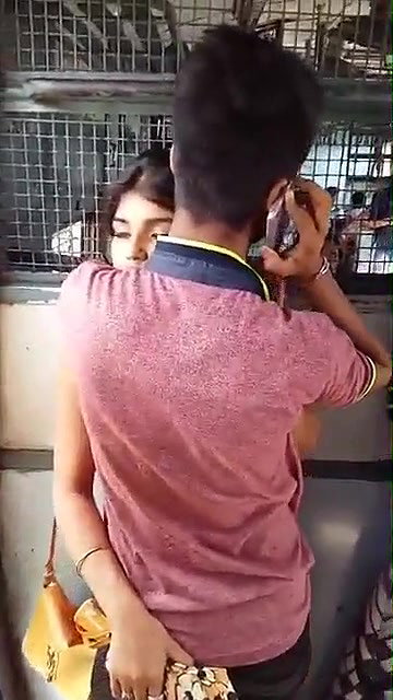 Young Couple Enjoying in Train