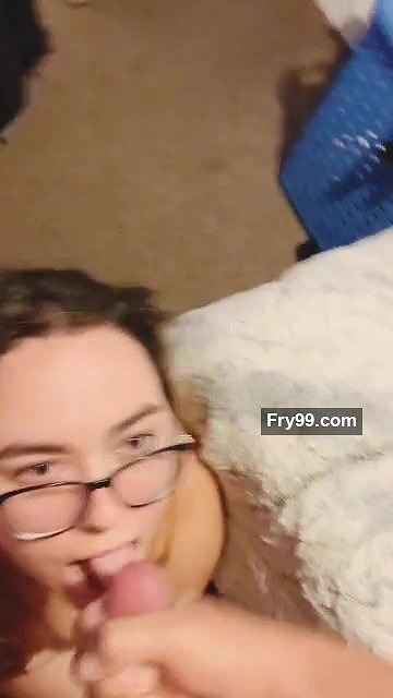 Amazing Babe Gets Cum All Over Her Face