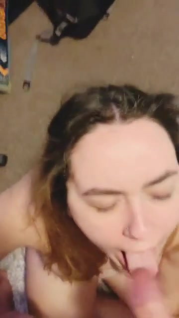 Amazing Babe Gets Cum All Over Her Face
