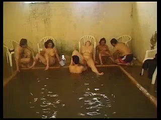 bangla 3 auntys group sex in indoor pool