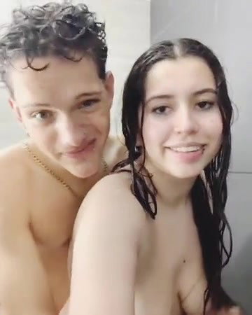 Beautiful Girl With Amazing Tits Enjoys With Lover In Shower