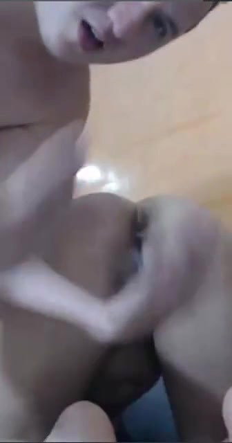 Bull Riding On Gf Ass While Fucking Her Shaved Pussy