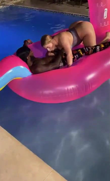 Caught Sucking BBC at a Pool