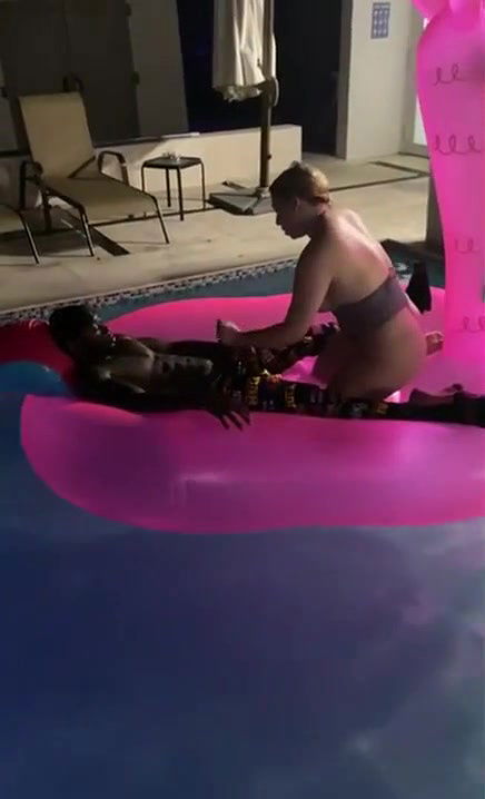 Caught Sucking BBC at a Pool