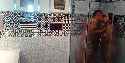 chubby aunty and unkle enjoying in shower full show