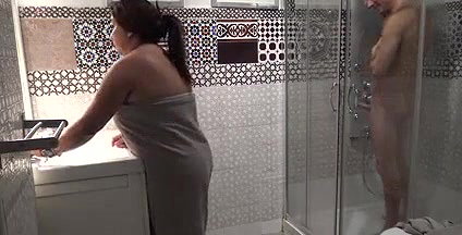 chubby aunty and unkle enjoying in shower full show
