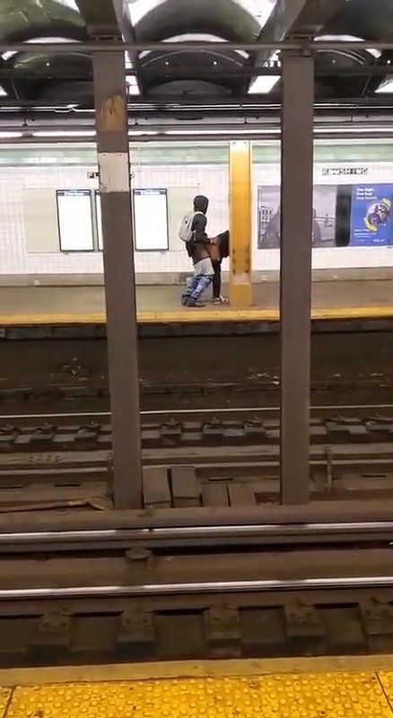 Couple Caught Fucking on Metro station