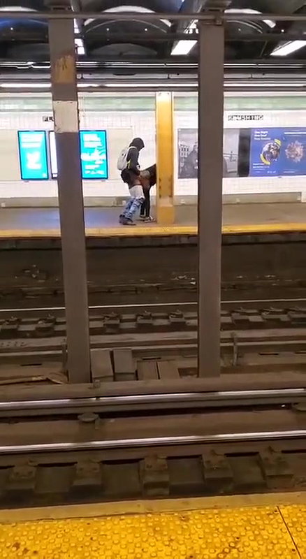 Couple Caught Fucking on Metro station