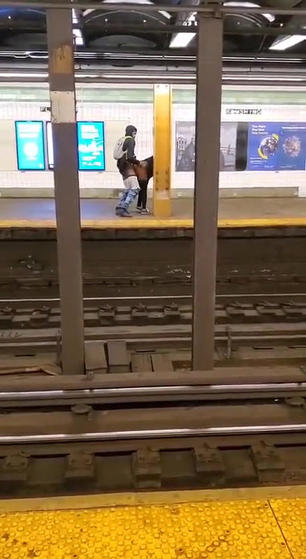 Couple Caught Fucking on Metro station