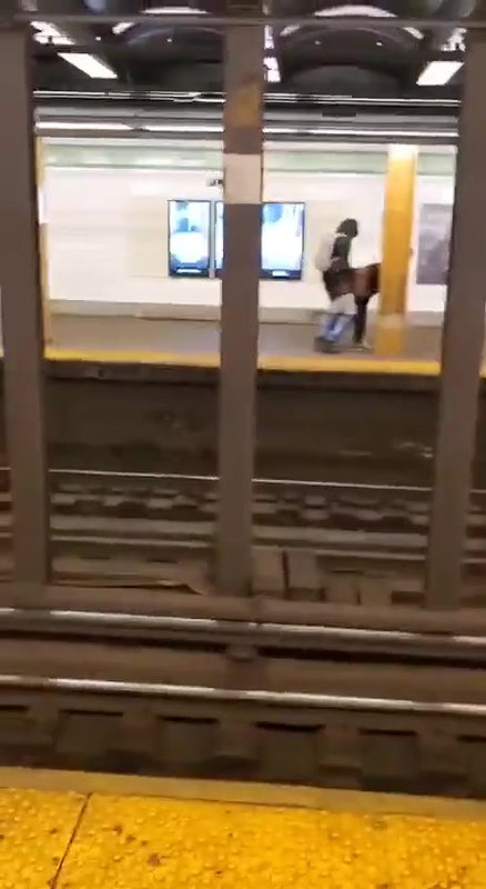 Couple Caught Fucking on Metro station