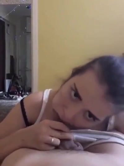 Cute Babe Giving Blowjob To Lover With Her Friend Moving Behind