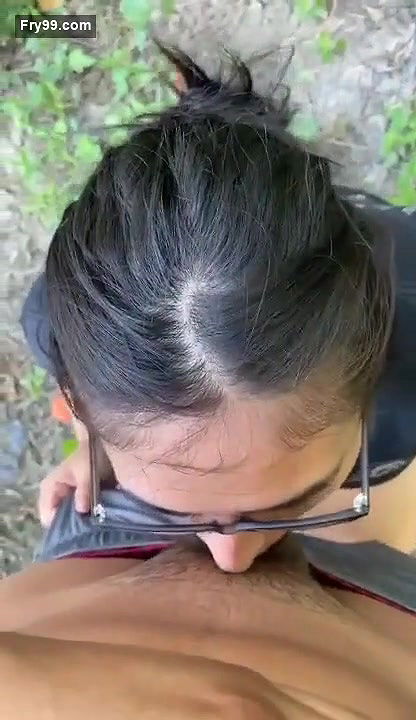 Cute girl suck her bf best friend dick