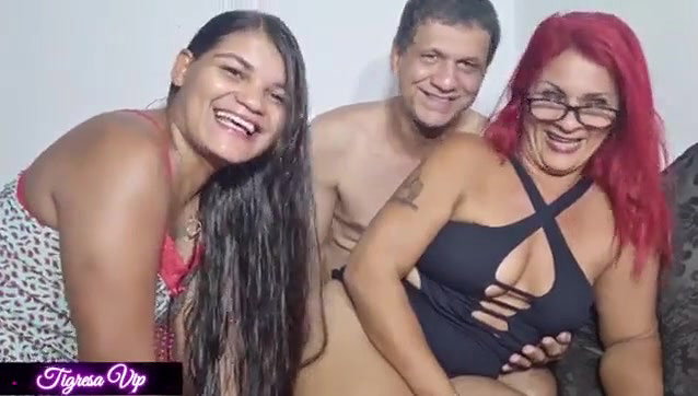 Lucky guy fucking his mom and sister at same time
