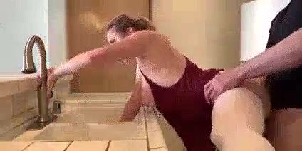 mom and boy in kitchen