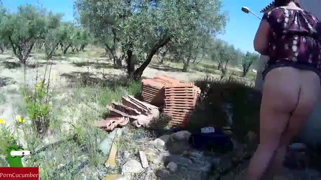 Outdoor romance with her