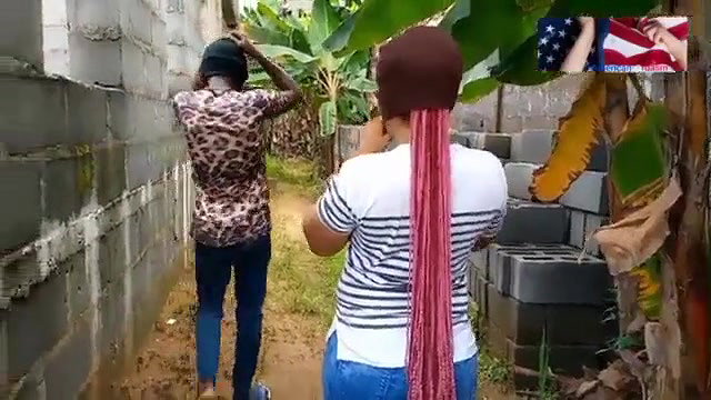 Quick play with maid at contruction site