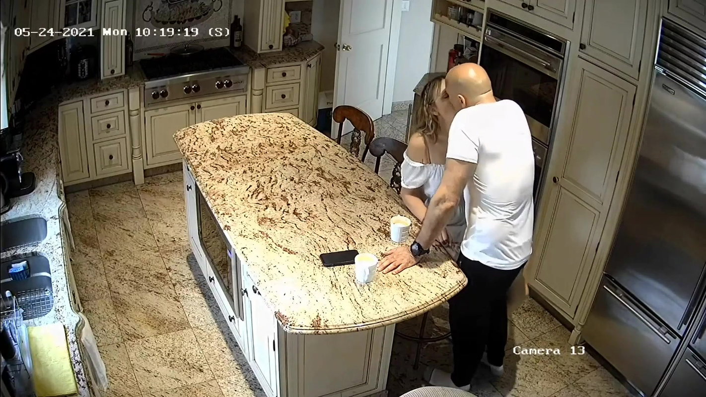 Slut girlfriend caught fucking with the neighbor on hidden camera