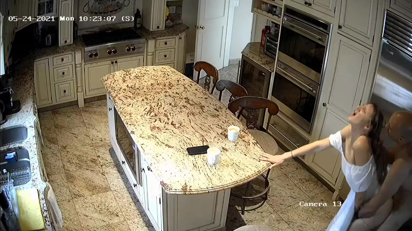 Slut girlfriend caught fucking with the neighbor on hidden camera