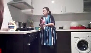 son fucking his mom in kitchen