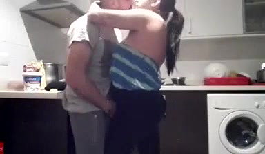 son fucking his mom in kitchen