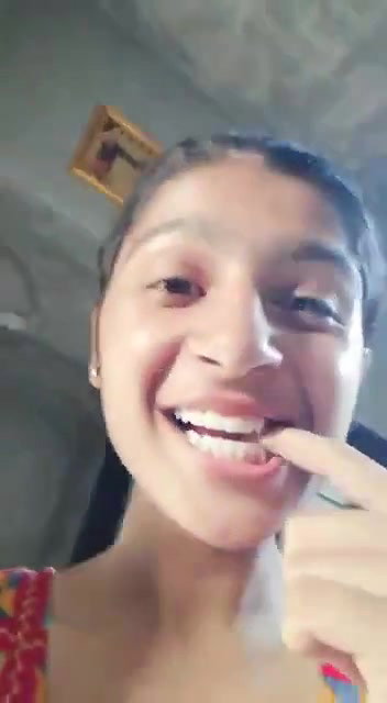 Extremely Cute Young Girl Making Video for Lover Hindi Talking