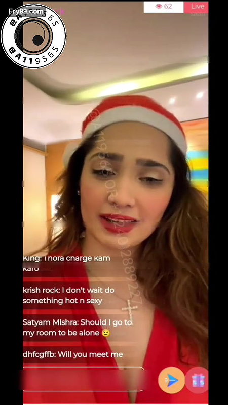 Aditi mistry new Christmas premium live showing her big ass and boobs