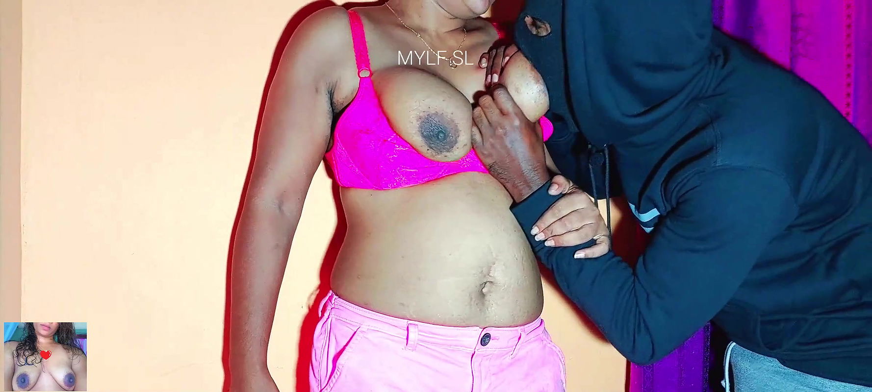 Boyfriend Playing and Sucking My Big Natural Tits Hard.