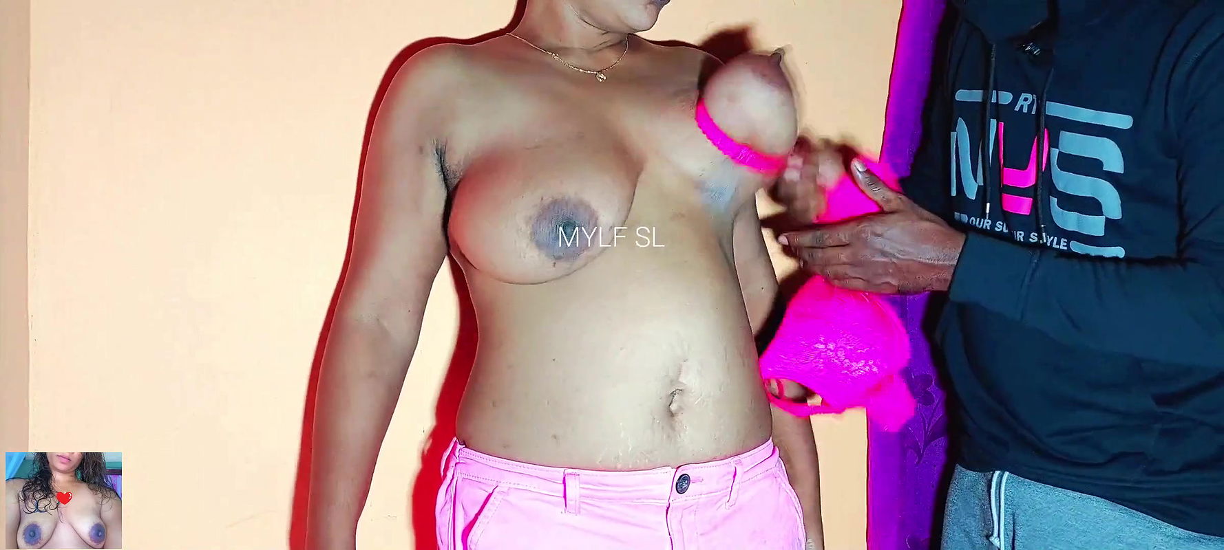 Boyfriend Playing and Sucking My Big Natural Tits Hard.