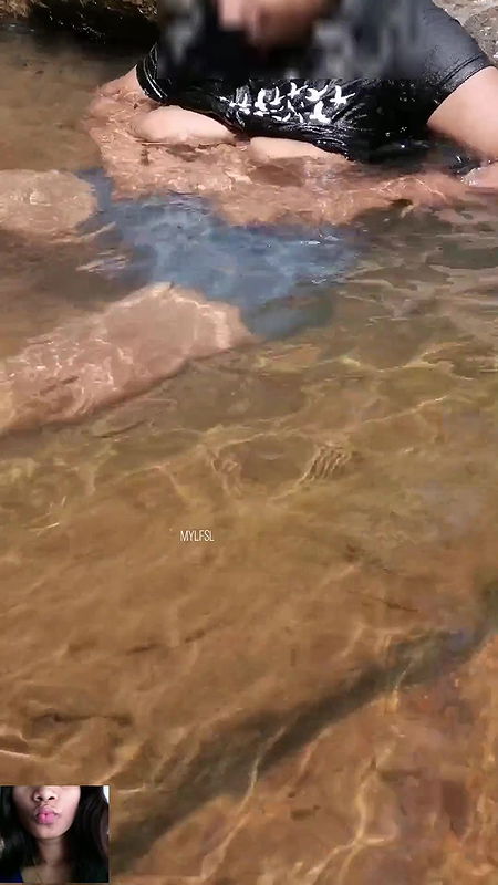 Public Outdoor Shower and Big natural boobs showing.