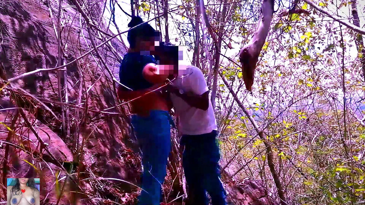 Risky Quick Public Sex in jungle with big tits girlfriend.