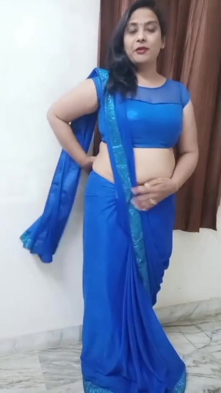aaj alag saree drapping video with designer bolus.