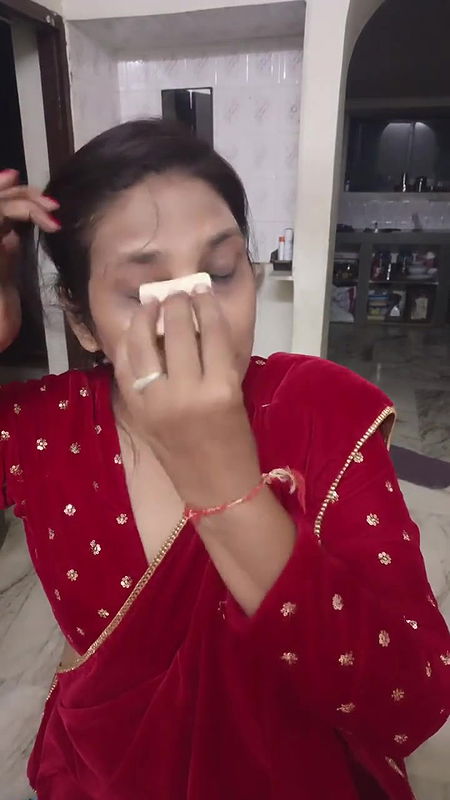 karwachoth ke liye kese ready ho rahi hu⧸karwachoth ke din simple makeup se beautiful kese lag.